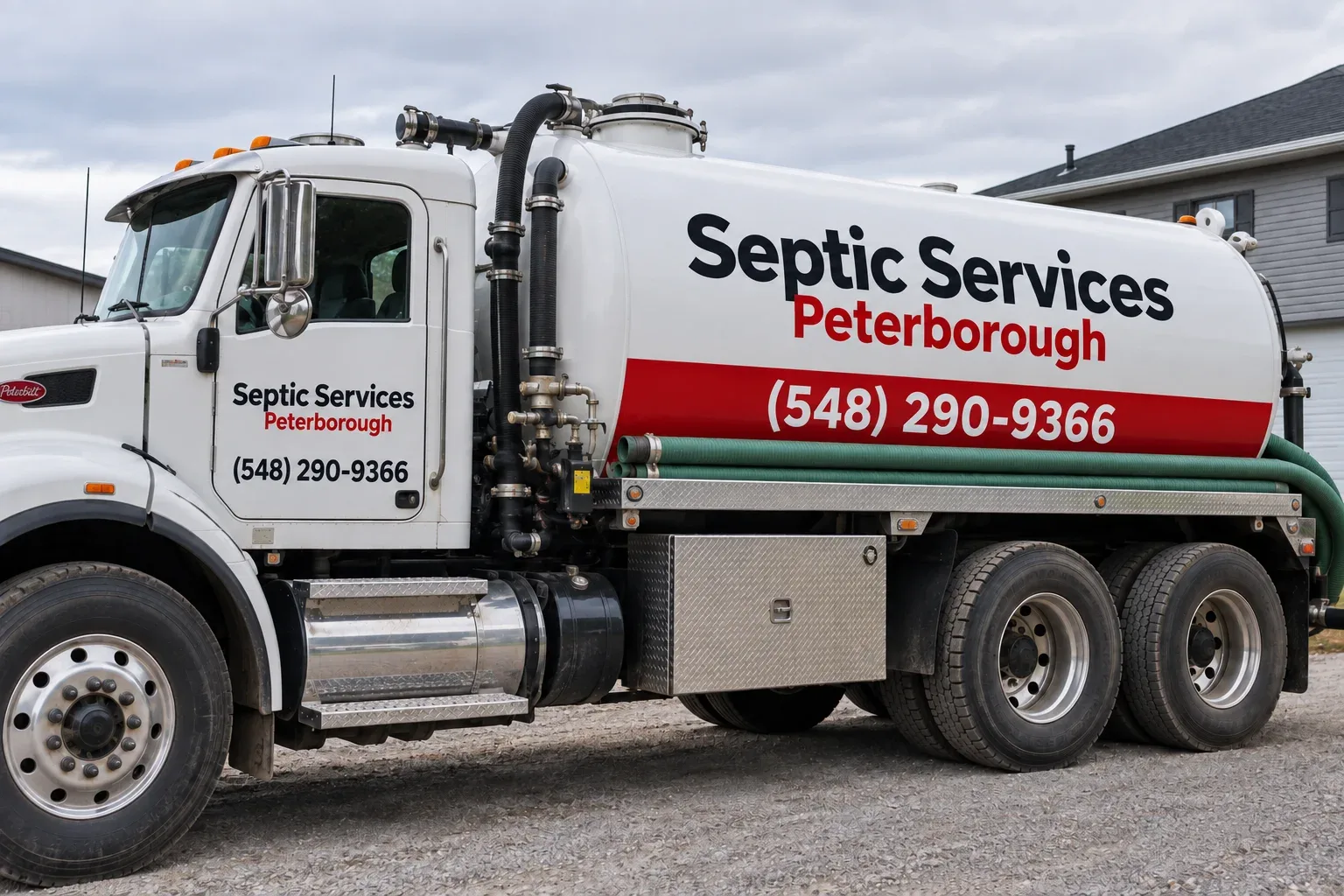 Septic service at a rural Peterborough property